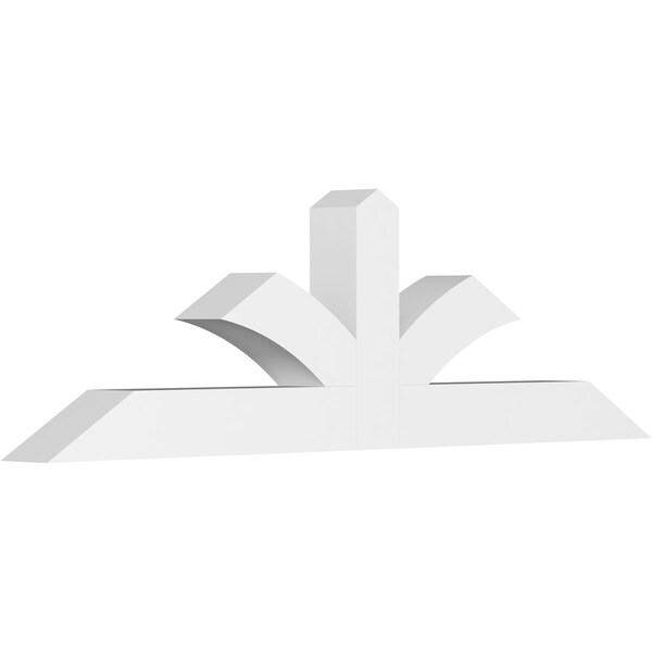 Ekena Millwork Richland Architectural Grade PVC Gable Bracket, 84"W x 24 1/2"H x 6"D x 6"F, 7/12 Pitch GBP084X25X0606RIC00 - main